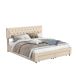 Cama doble hidráulica con amplio cajón de almacenaje 166x203 Cama doble hidráulica con amplio cajón de almacenaje 166x203 Beige