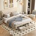 Cama doble hidráulica con amplio cajón de almacenaje 166x203 Cama doble hidráulica con amplio cajón de almacenaje 166x203 Beige
