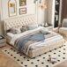 Cama doble hidráulica con amplio cajón de almacenaje 166x203 Cama doble hidráulica con amplio cajón de almacenaje 166x203 Beige