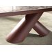 Mesa comedor extensible ovalada barril mármol porcelánico y acero marrón cobrizo Mesa comedor extensible ovalada barril mármol porcelánico y acero marrón cobrizo Blanco