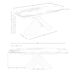 Mesa comedor extensible ovalada barril mármol porcelánico y acero marrón cobrizo Mesa comedor extensible ovalada barril mármol porcelánico y acero marrón cobrizo Blanco