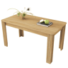 Mesa de jantar fixa retangular 116 cm de painel de partículas,natural