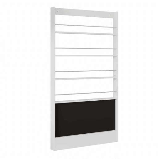 Estante infantil 100x10x180 cm - 4 níveis, proteção contra quedas, atrás da porta - Branco Estante infantil 100x10x180 cm - 4 níveis, proteção contra quedas, atrás da porta - Branco