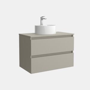 Móvel BEQUIA 80cm + (sem lavatório) Porcelana | Cor Cinza fosco | 80x45x54