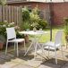 Conjunto de muebles de jardin Amino con 2 sillas 156x72 Conjunto de muebles de jardin Amino con 2 sillas 156x72 Blanco