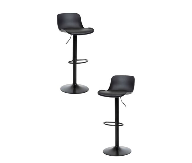 Pack 2 taburetes delvo - negro