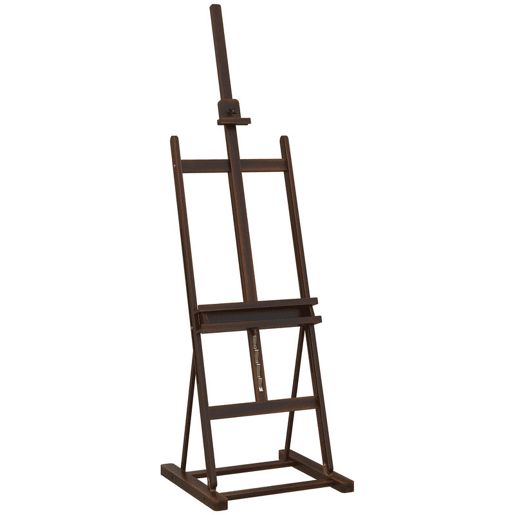 HOMCOM Cavalete de Pintura, 230 cm, Cavalete em Madeira com Altura e Ângulo Ajustáveis, Arrumação, para Adultos, Artistas, Pintores, Estudantes, Castanho