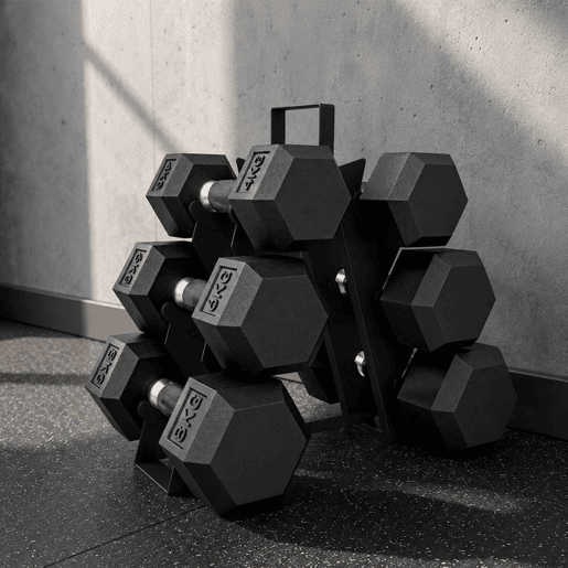 SPORTNOW Conjunto de 6 Halteres 36 kg, 2x4 kg, 2x6 kg e 2x8 kg, Hexagonais com Suporte, Revestimento em Borracha e Pegas Antiderrapantes para Casa e Ginásio SPORTNOW Conjunto de 6 Halteres 36 kg, 2x4 kg, 2x6 kg e 2x8 kg, Hexagonais com Suporte, Revestimento em Borracha e Pegas Antiderrapantes para Casa e Ginásio