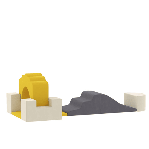 AIYAPLAY Conjunto de 7 Blocos de Espuma Infantil, Blocos Psicomotores com Base Antiderrapante, Montessori, Kit de Trepar e Gatinhar Interior, 0,5-3 Anos, Amarelo AIYAPLAY Conjunto de 7 Blocos de Espuma Infantil, Blocos Psicomotores com Base Antiderrapante, Montessori, Kit de Trepar e Gatinhar Interior, 0,5-3 Anos, Amarelo