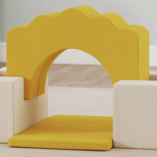 AIYAPLAY Conjunto de 7 Blocos de Espuma Infantil, Blocos Psicomotores com Base Antiderrapante, Montessori, Kit de Trepar e Gatinhar Interior, 0,5-3 Anos, Amarelo AIYAPLAY Conjunto de 7 Blocos de Espuma Infantil, Blocos Psicomotores com Base Antiderrapante, Montessori, Kit de Trepar e Gatinhar Interior, 0,5-3 Anos, Amarelo