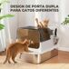 Arenero para Gato Acero Inoxidable PawHut Arenero para Gato Acero Inoxidable PawHut Blanco