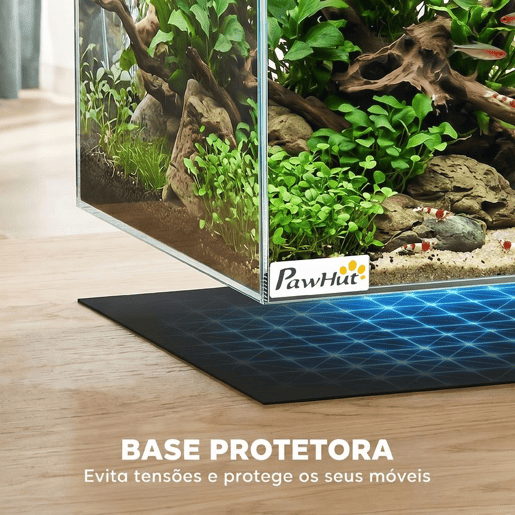 PawHut Aquário de Vidro 51 L com Almofada Protetora para Peixes, Camarões e Tartarugas u2013 Transparente PawHut Aquário de Vidro 51 L com Almofada Protetora para Peixes, Camarões e Tartarugas u2013 Transparente