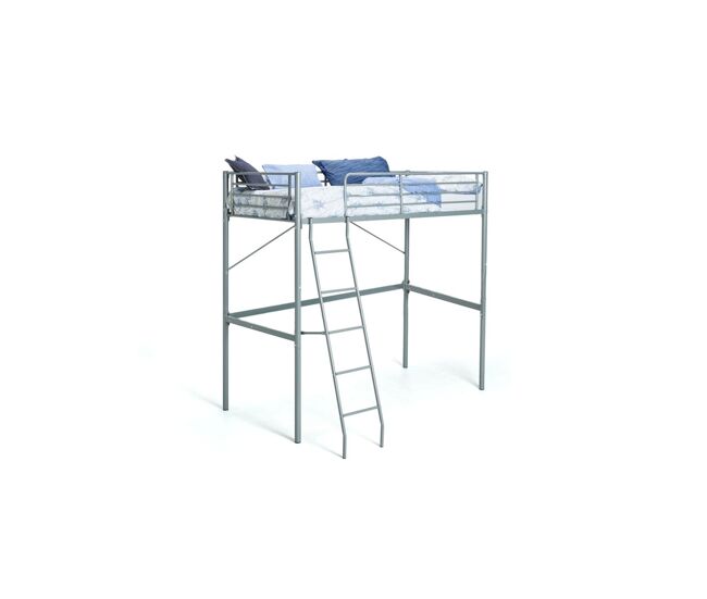 Cama alta bruno, plata , 200 x 96,8 x 201 cm, cama-alta