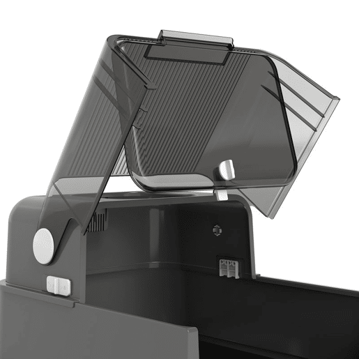 PawHut Caixa de Areia para Gatos XXL em Aço Inoxidável, Tampa Basculante, Laterais Altas, Entrada Superior, Pá, Sem Odores, Fácil de Limpar, Antifugas, Preto