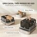 Arenero para Gato Acero Inoxidable PawHut Arenero para Gato Acero Inoxidable PawHut Negro