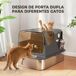Arenero para Gato Acero Inoxidable PawHut Arenero para Gato Acero Inoxidable PawHut Negro