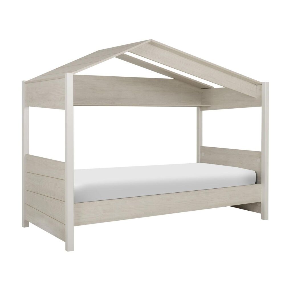 Cama casita infantil klerk, castaño decolorado , 105 x 207 x 165 cm, cama casita infantil