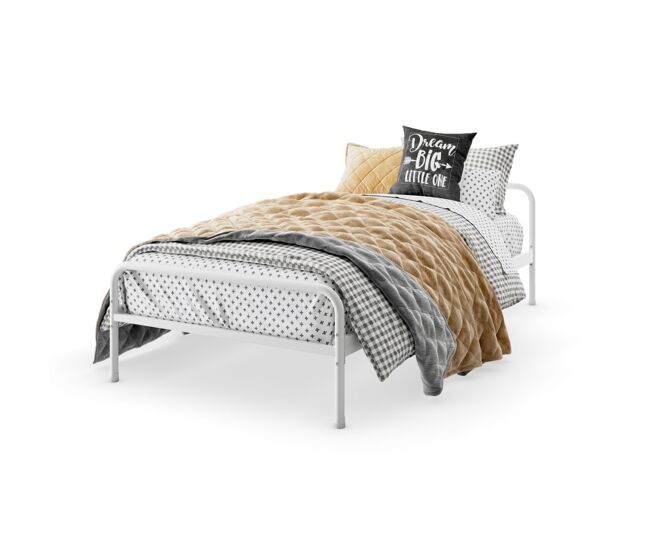 Cama individual ilargia, blanco , 90,6 x 191 x 60,5 cm, cama individual