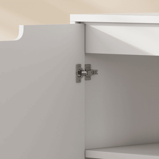 HOMCOM Armário Inferior para Lavatório, Móvel de Banheiro com Portas de Fecho Suave e Design Canelado, 2 Prateleiras, para Lavatório com ou sem Pedestal, 60x30x60 cm, Branco