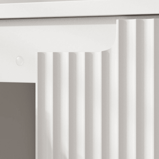 HOMCOM Armário Inferior para Lavatório, Móvel de Banheiro com Portas de Fecho Suave e Design Canelado, 2 Prateleiras, para Lavatório com ou sem Pedestal, 60x30x60 cm, Branco