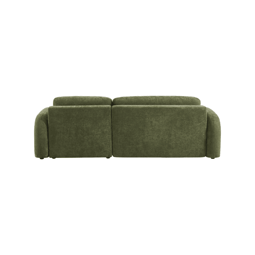 Sofá-cama de canto reversível com chaise longue, cama e baú, 3 lugares Verde - 251x170x84 cm