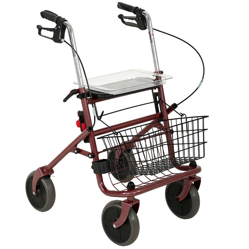 Andador para Anciano Acero Inoxidable, ABS HOMCOM