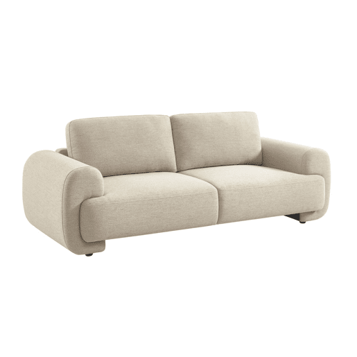 Sofá em tecido, 3 lugares Bege - 216x88x78 cm Sofá em tecido, 3 lugares Bege - 216x88x78 cm