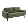 Sofá alcolchoado em tecido chenille, 3 lugares, Ivar chenille, Verde caqui, 178x82.5x83 cm