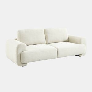 Sofá em tecido, 3 lugares Creme - 216x88x78 cm