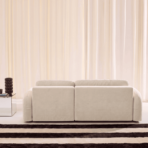 Sofá-cama de canto reversível com chaise longue, cama e baú, 3 lugares, Nouma, Branco sujo, 251x170x84 cm Sofá-cama de canto reversível com chaise longue, cama e baú, 3 lugares, Nouma, Branco sujo, 251x170x84 cm