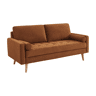 Sofá alcolchoado em tecido chenille, 3 lugares, Ivar chenille, Terracota, 178x82.5x83 cm