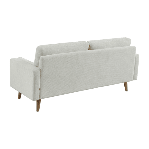 Sofá alcolchoado em tecido chenille, 3 lugares, Ivar chenille, Branco, 178x82.5x83 cm