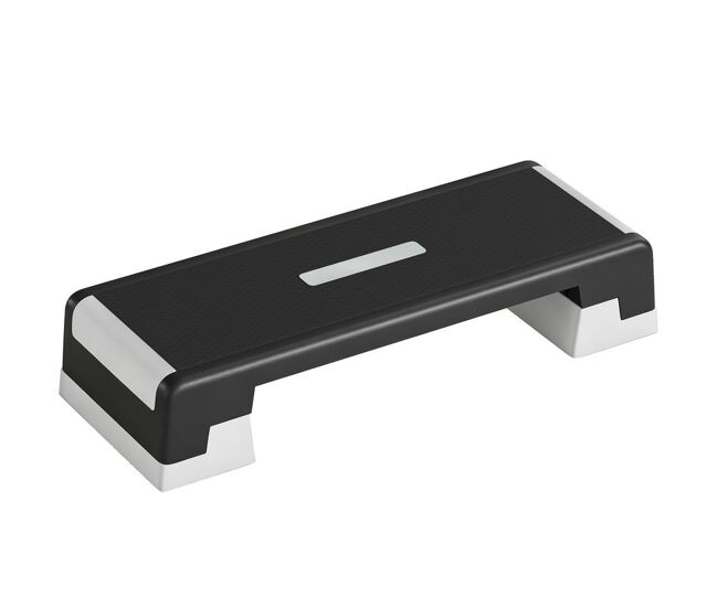 Sportnow step de aeróbic step para fitness stepper antideslizante con altura ajustable de 15/20/25 cm base robusta carga 250 kg para entrenamiento en casa gimnasio hombres y mujeres negro