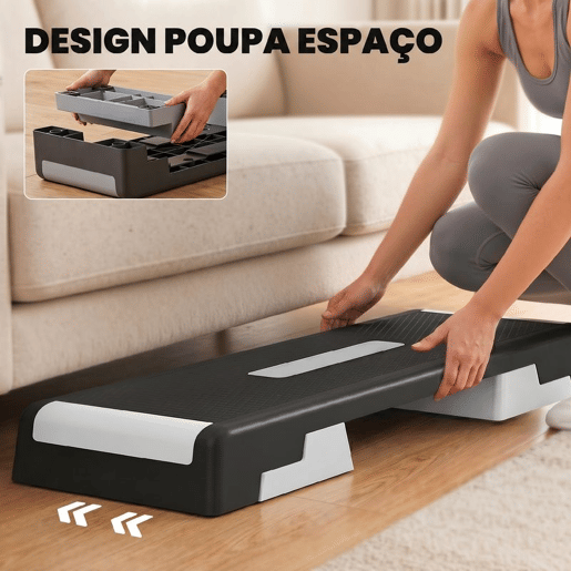 SPORTNOW Step de Aeróbica Step para Fitness Antiderrapante com Altura Ajustável de 152025 cm Base Robusta Carga 250 kg para Treino em Casa e Ginásio Preto SPORTNOW Step de Aeróbica Step para Fitness Antiderrapante com Altura Ajustável de 152025 cm Base Robusta Carga 250 kg para Treino em Casa e Ginásio Preto