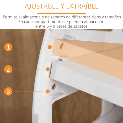 Sapateira de 3 portas para 18 a 27 pares de sapatos, sapateira moderna com gaveta e porta, 84 x 30 x 132 cm, natural Sapateira de 3 portas para 18 a 27 pares de sapatos, sapateira moderna com gaveta e porta, 84 x 30 x 132 cm, natural