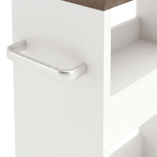 HOMCOM Carrinho de Cozinha Estreito com 3 Níveis, Rodas e Pega Lateral, Ideal para Espaços Reduzidos, Sala de Jantar ou Sala, 40x20x84 cm, Branco HOMCOM Carrinho de Cozinha Estreito com 3 Níveis, Rodas e Pega Lateral, Ideal para Espaços Reduzidos, Sala de Jantar ou Sala, 40x20x84 cm, Branco