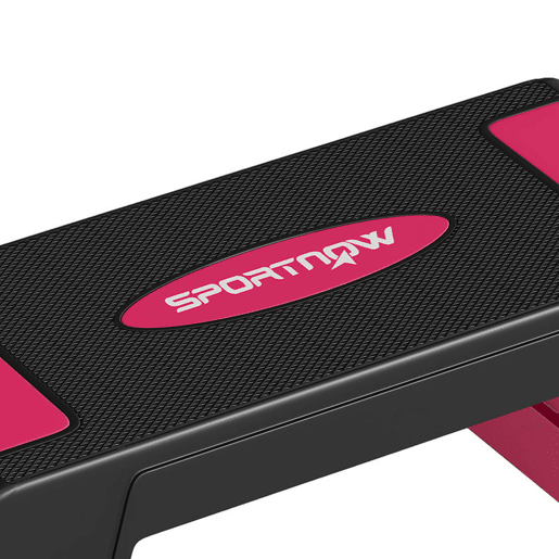 SPORTNOW Step Aeróbico Step para Fitness Antiderrapante com Altura Ajustável 1217,522,5 cm Base Robusta Suporta 250 kg para Treino em Casa ou Ginásio Rosa SPORTNOW Step Aeróbico Step para Fitness Antiderrapante com Altura Ajustável 1217,522,5 cm Base Robusta Suporta 250 kg para Treino em Casa ou Ginásio Rosa