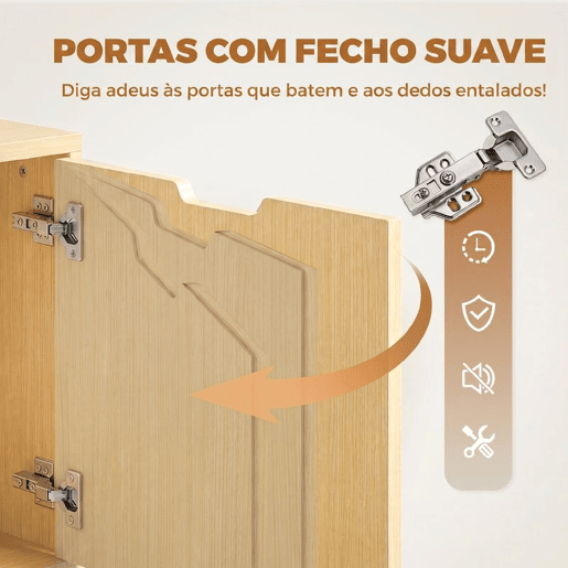 HOMCOM Gaveteira de Escritório com 5 Gavetas, Armário com Rodas e Fecho Suave, Suporte para Impressora, Arquivo para Home Office, Madeira Natural HOMCOM Gaveteira de Escritório com 5 Gavetas, Armário com Rodas e Fecho Suave, Suporte para Impressora, Arquivo para Home Office, Madeira Natural