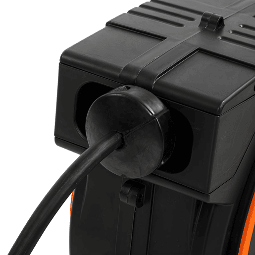 HOMCOM Enrolador Automático de Mangueira de Ar Comprimido 20 m+2 m, Conector 14'' BSP, Com Suporte Giratório 180° para Parede, Preto HOMCOM Enrolador Automático de Mangueira de Ar Comprimido 20 m+2 m, Conector 14'' BSP, Com Suporte Giratório 180° para Parede, Preto