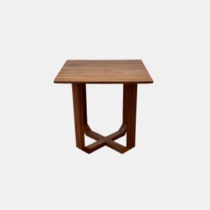 Mesa auxiliar quadrada em madeira de teca