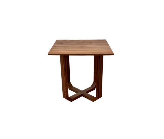 Mesa auxiliar cuadrada de madera de teka