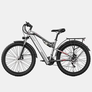 Bicicleta Elétrica RANDRIDE YG90 - Bateria 48V17Ah 27,5'' - Cinza