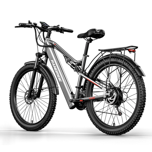 Bicicleta Elétrica RANDRIDE YG90 - Bateria 48V17Ah 27,5'' - Cinza Bicicleta Elétrica RANDRIDE YG90 - Bateria 48V17Ah 27,5'' - Cinza
