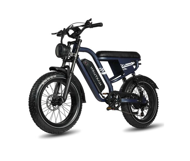 Bicicleta eléctrica maxturn mx10 - batería 48v13.5ah neumáticos de 20" freno de disco hidráulico - azul