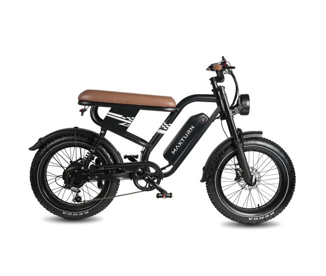 Bicicleta eléctrica maxturn mx10 - batería 48v13.5ah neumáticos de 20" freno de disco hidráulico - negro