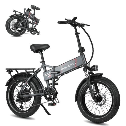 Bicicleta Elétrica MAXTURN Polaris Bateria 48V13AH 20 Travão A Disco A Cabo - Cinza