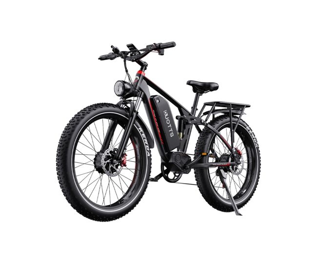Bicicleta eléctrica | duotts | s26 | 1500w 48v20ah 26" frenos de disco - negro-rojo