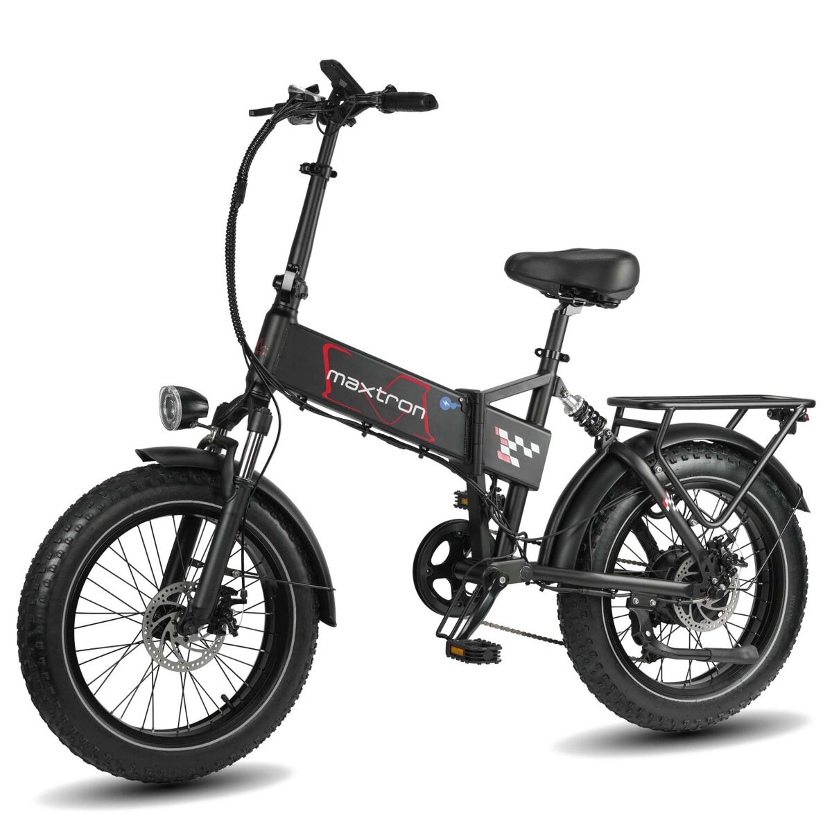 Bicicleta eléctrica maxturn polaris - batería 48v13ah 20" frenos de disco por cable - negro