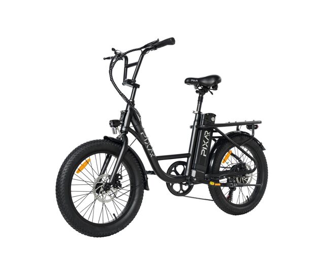 Pixar fun1 36v 10.4ah bicicleta eléctrica 20x3 fat negro