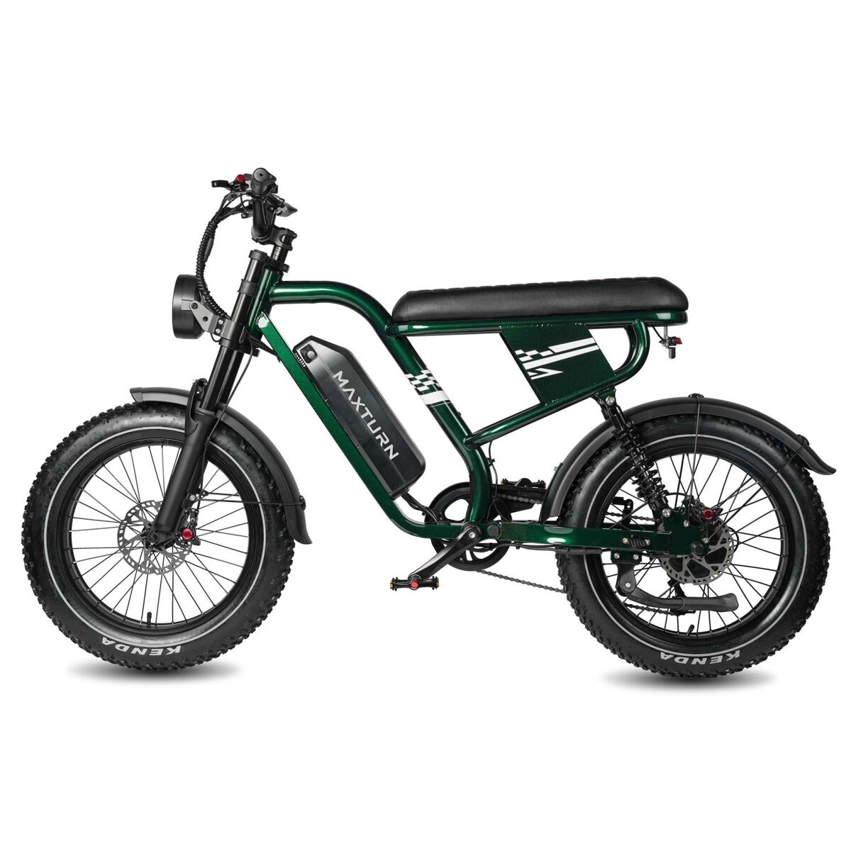 Bicicleta eléctrica maxturn mx10 - batería 48v13.5ah neumáticos de 20" freno de disco hidráulico - verde